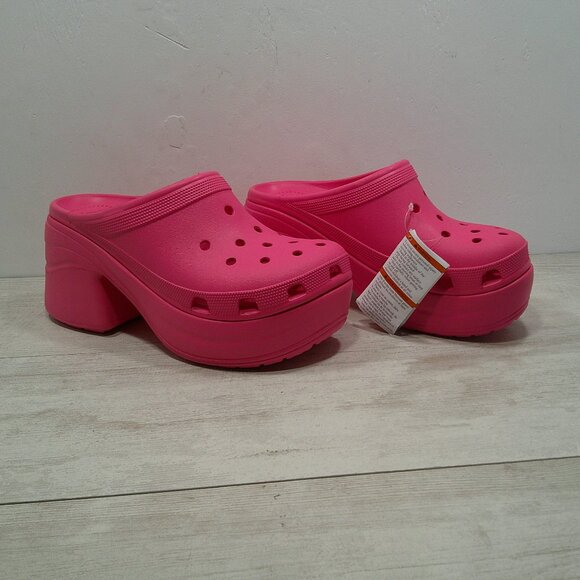 Crocs Siren Perfectly Pink Platform Comfort Clog Men's 10 | Women’s 12 – New - Picture 1 of 13